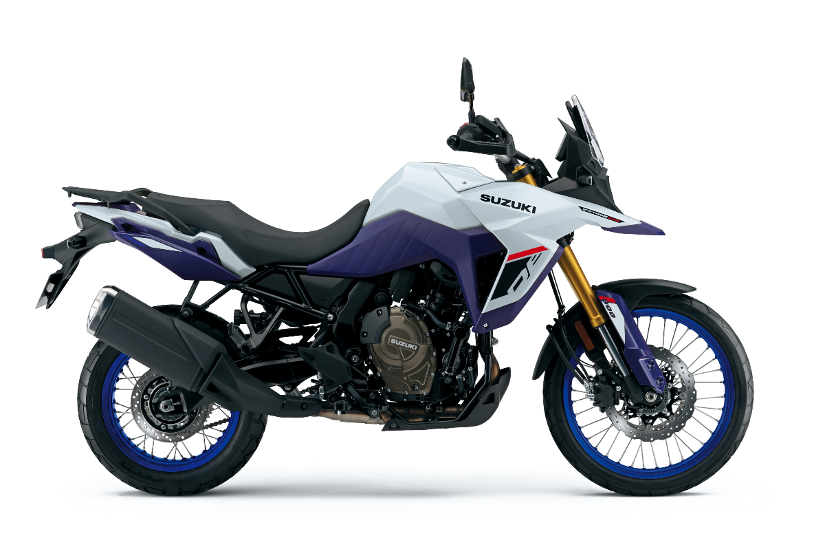 Suzuki Vstrom 800DE white colour side static